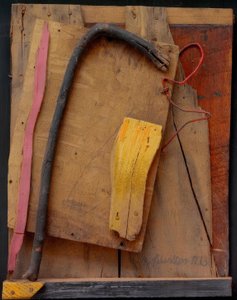 Uten tittel (Merz-bilde rosa-gul) av Kurt Schwitters