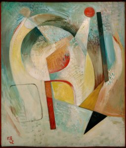 Rød sirkel av Kurt Schwitters