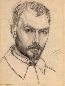 Selvportrett, ca. 1913 av Kuzma Sergeevich Petrov Vodkin