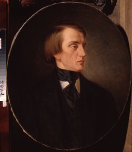 ""Portrett av russisk litteraturkritiker Vissarion Belinski (Bielinski) (1811-1848)"" Maleri av Kirill Gorbounov (Gorbunov) (1822-1891) 1876 Pushkin Memorial Museum, St. Petersburg av Kyrill Antonovitch Gorbunov