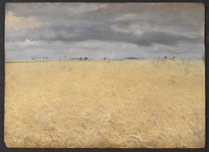 Et rugfelt nær Ring Village av Laurits Andersen Ring
