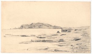 Monte Pellegrino sett fra kysten ved Palermo av Laurits Andersen Ring