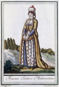 Muhammedansk slavekvinne - i "" Encyclopédie des voyages"" av J. Grasset St Sauveur, red. Deroy, Paris