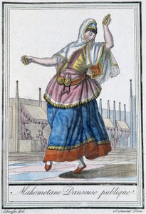 Muhammedansk offentlig danser - i "" Encyclopédie des voyages"" av J. Grasset St Sauveur, red. Deroy, Paris av L.F. Labrousse