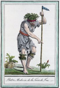 Priest physician of the Land of Fire (Chile) - i "" Encyclopedia of Travels"" av J.Grasset St Sauveur av L.F. Labrousse