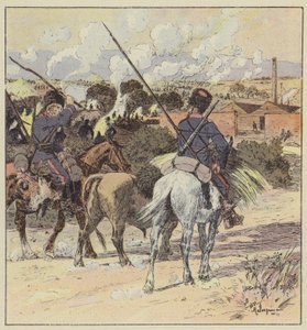 Bivuakk av general Rennenkampfs kosakker av L. Malespine