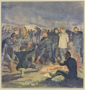 Russisk kavaleri i bivuakk