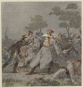 Combat de nuit ved Mo-Tien-Ling av L. Malespine