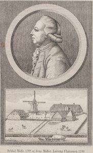 Dybbøl mølle, 1792, og dens møller Lorenz Claussen, 1790 av L. Nissen
