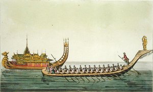 Burmesiske skip, illustrasjon fra 