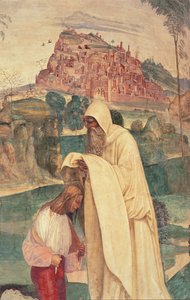 Life of St. Benedict, Scene 4: Munken Romanus kler Benedikt