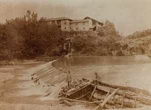 Album av første verdenskrig i Friuli-Venezia Giulia: elven Natisone i Premariacco, Udine, Italia (s/h foto) av L. Verdiani
