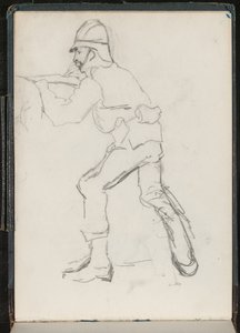 En soldat ved forsvaret