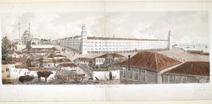 Utsikt over Barrack Hospital i Scutari, 1857 av Lady Alicia Blackwood