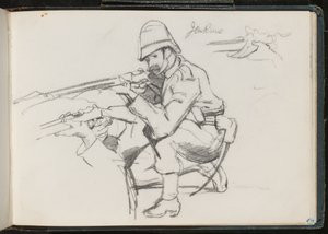 ?Jenkins? knelende for å skyte, 1879 av Lady Butler