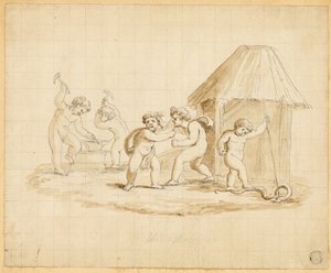 Putti fremfører mytologiske scener av Lady Diana Beauclerk