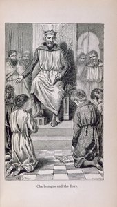 Charlemagne (742-814) and the Boys, illustrasjon fra 