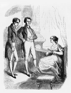 Rastignac introdusert for Madame de Nucingen, illustrasjon fra 