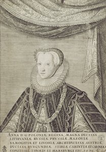 Anna Habsburg (1573-98) dronning av Polen, 1596 av Lambert Cornelis