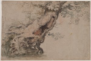 Hollow Tree, etter Roelant Savery, etter 1670.