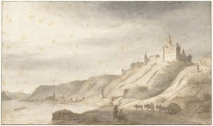 Rheinfels slott nær St. Goar ved Rhinen av Lambert Doomer
