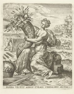 Sommer: Ceres med et overflødighetshorn The Four Seasons (serietittel) av Lambert Lombard