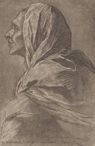 Hodet til en kvinne, ca. 1758. av Lambert Sigisbert Adam