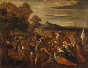 Road to Calvary av Lambert Sustris (ca 1515-etter 1560) av Lambert Sustris