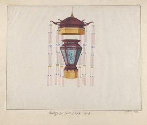 Design for en halllampe, ca. 1800-1810. av Lamqua