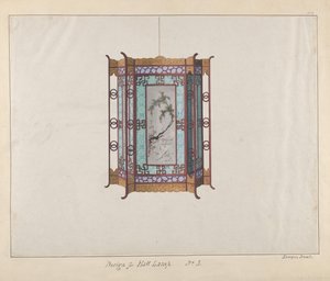 Design for en halllampe, ca. 1800-1810. av Lamqua