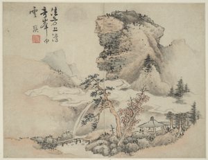 Landskap i stil med eldgamle mestere: etter Fang Congyi (aktiv ca. 1340-80)