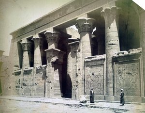 Tempelfasade, Edfu, Egypt, 1800-tallet av Langaki