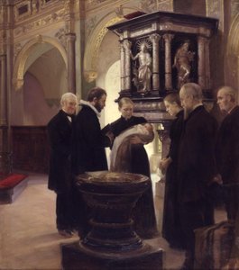 En barnedåp av Larsen