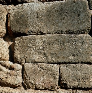 Murer nær Lions Gate: stedet for den gamle byen Mykenes, på Peloponnes (1500-1100 f.Kr.) Hellas
