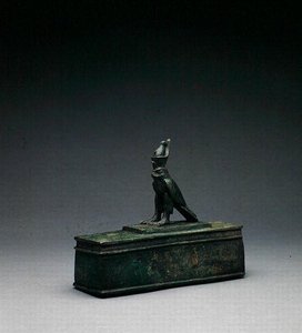 Falcon relikvieskrin (bronse) (bronse) av Late Period Egyptian
