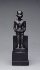 Figur av Imhotep (ca. 2635-2595 f.Kr.) Sen periode (bronse) av Late Period Egyptian