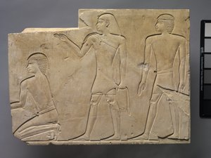Prester som utfører begravelsesritualer, ca. 667-647 f.Kr av Late Period Egyptian