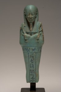 Shabti-figur for Djedhor (fajanse)