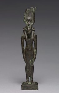 Statuett av Hathor, 664-30 f.Kr av Late Period Egyptian