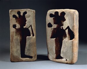 To former av Osiris-figur, fra Abydos av Late Period Egyptian
