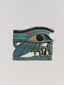 Wedjat øyeamulett, 525-332 f.Kr. (grønn fajanse) av Late Period Egyptian