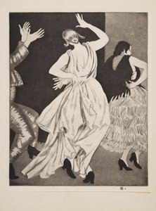 Spansk danser nr. 1, pub. 1923. av Laura Knight