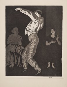 Spansk danser nr. II, pub. 1923. av Laura Knight