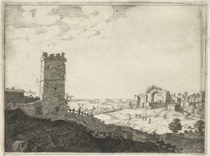 Landskap med tårn Landskap med gamle romerske bygninger (serietittel)