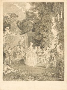 Venetianske retter av Laurent Cars after Antoine Watteau