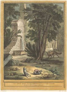 To rotter, reven og egget av Laurent Cars after Jean Baptiste Oudry