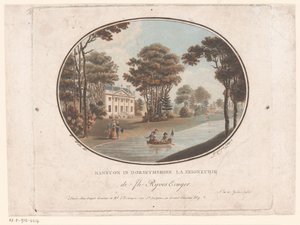 Utsikt over Ranston i Dorsetshire Ranston i Dorsethshire La Seigneurie de Jh Ryves Ecuyer. (tittel på objekt) Jardins Anglais (serietittel på objekt) English Gardens (serietittel)