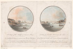Utsikt over Adelphi og Somerset House fra Themsen og utsikt over Lambeth Church fra Themsen En utsikt over Adelphy & Somerset House (tittel på objekt) En utsikt over Lambeth Church upon the Tames (tittel på objekt) Utsikt over London (serietittel)