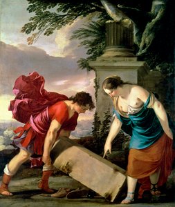 Theseus og hans mor Aethra, ca. 1635-36
