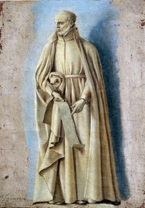 Saint Ignace holder en rulle som inneholder reglene for hans orden Maleri med camaieu på lerret av Laurent de La Hyre (1606-1656) 1600-tallets søn. 0,33 x 0,23 m Paris. Museet Louvre av Laurent de la Hyre